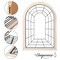 Uniquewise Arched Large 39.37 x 27.56 in Rustic Window Metal Mirror, Windowpane Shaped QI004670 - alternate 8